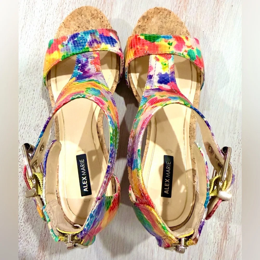 🌸Alex Marie Colorful Wedge Sandals🌸